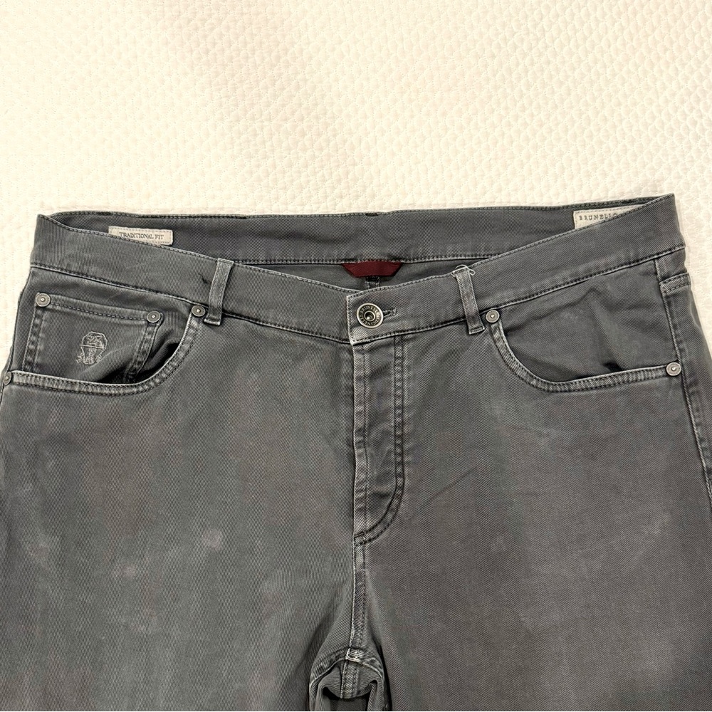 BRUNELLO CUCINELLI LOGO PATCH TRADITIONAL FIT JEANS, Size 52 (US 36)